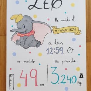Lienzo de nacimiento personalizado